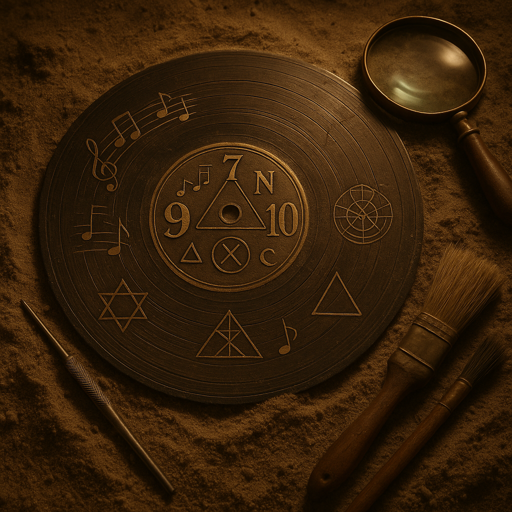 Beat archaeology vinyl record ancient symbols musical history excavation